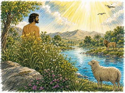 Illustration til Første Mosebog 1:26
