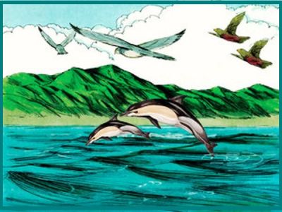 Illustration til Første Mosebog 1:20