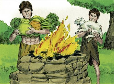Illustration til Første Mosebog 4:3
