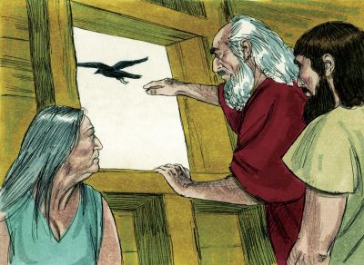 Illustration til Første Mosebog 8:6
