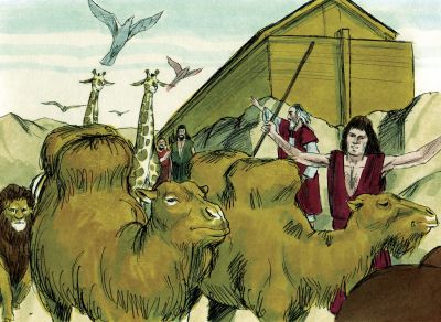 Illustration til Første Mosebog 8:15
