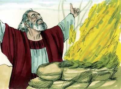 Illustration til Første Mosebog 8:20