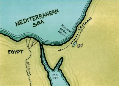 Illustration til Første Mosebog 12:9