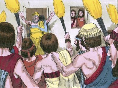 Illustration for Genesis 19:6