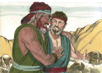 Illustration for Genesis 33:4