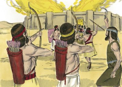 Illustration for Joshua 8:29