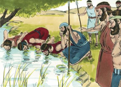 Illustration for Judges 7:4