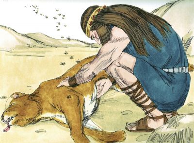Illustration for Judges 14:8