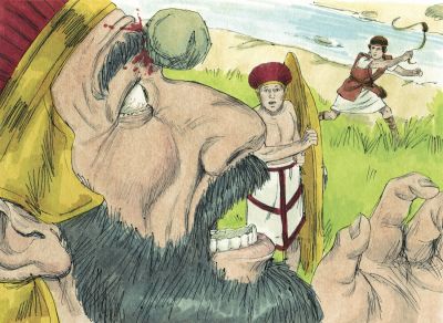 Illustration for 1 Samuel 17:49