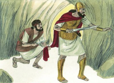 Illustration for 1 Samuel 24:4