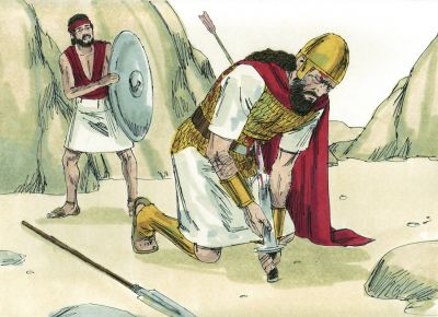 Illustration for 1 Samuel 31:3