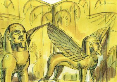 Illustration for 2 Chronicles 3:12