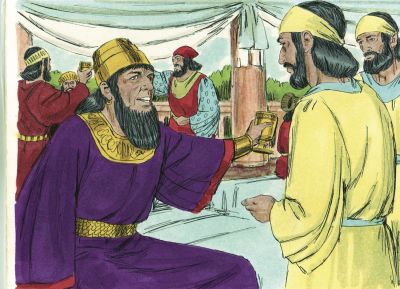 Illustration for Esther 1:10