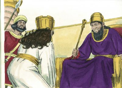 Illustration for Esther 5:2