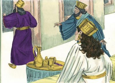 Illustration for Esther 7:7