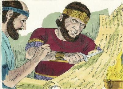 Illustration for Jeremiah 36:23