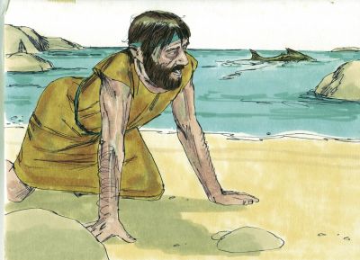Illustration for Jonah 2:1