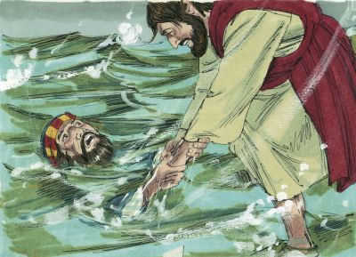 Illustration for Matthew 14:31