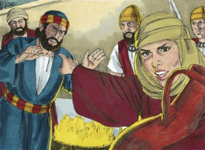 Illustration for Matthew 26:71