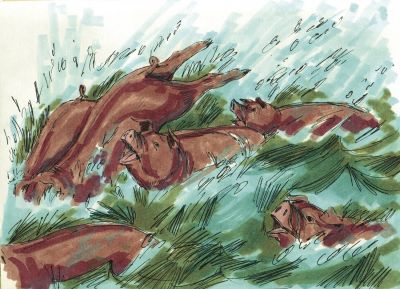 Illustration for Luke 8:33