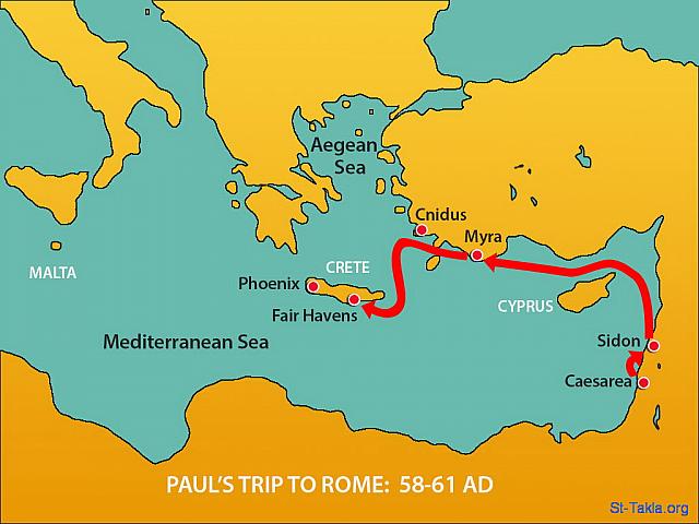 Illustration for Acts 27:7